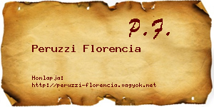 Peruzzi Florencia névjegykártya